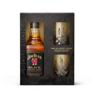 Jim Beam Black 43% 70cl + 2 glāzes