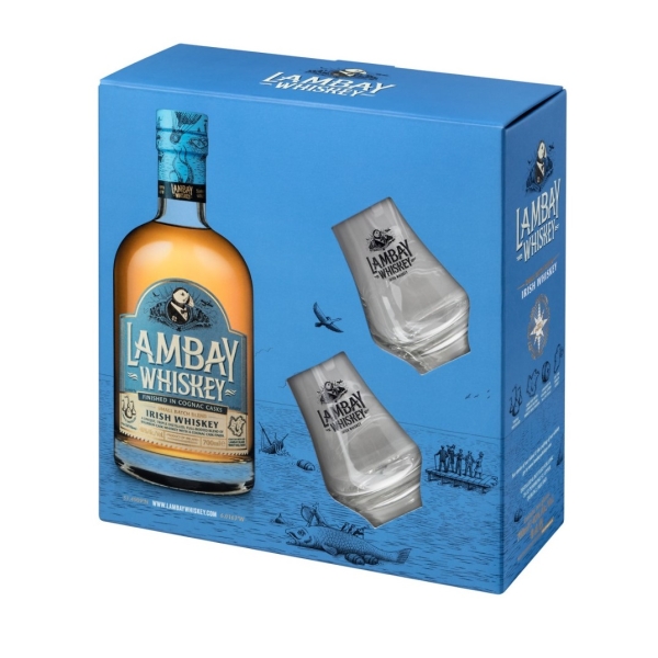 Lambay Blend 40% 70cl komplekts ar 2 glāzēm